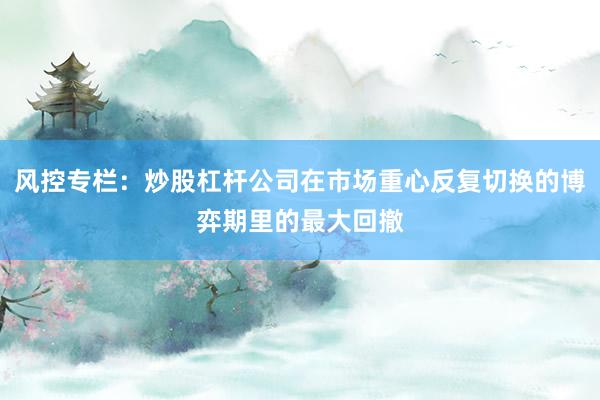 风控专栏：炒股杠杆公司在市场重心反复切换的博弈期里的最大回撤
