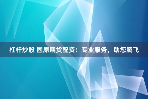 杠杆炒股 固原期货配资：专业服务，助您腾飞