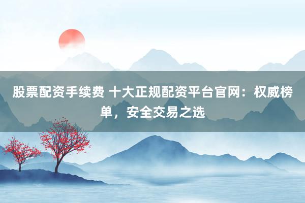 股票配资手续费 十大正规配资平台官网：权威榜单，安全交易之选