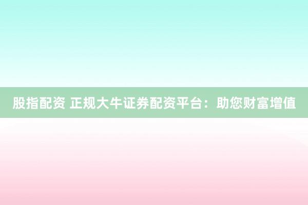 股指配资 正规大牛证券配资平台：助您财富增值