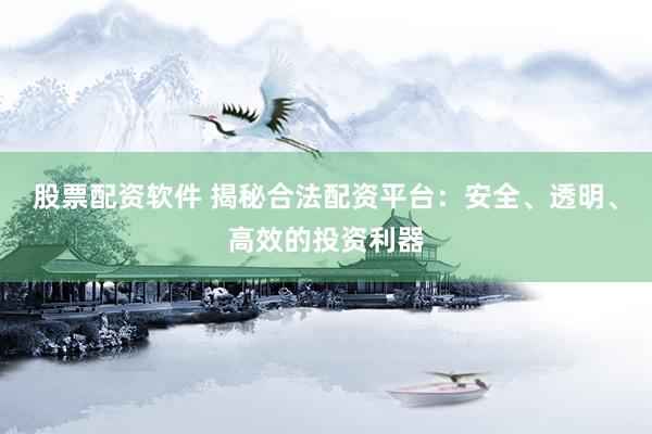 股票配资软件 揭秘合法配资平台：安全、透明、高效的投资利器